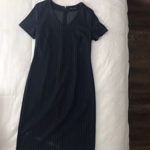 Banana Republic Navy Pinstripes Dress